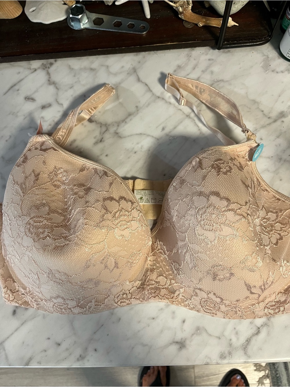 Motherhood Maternity Lace Nursing Bra - Light Nude 42F NWT
